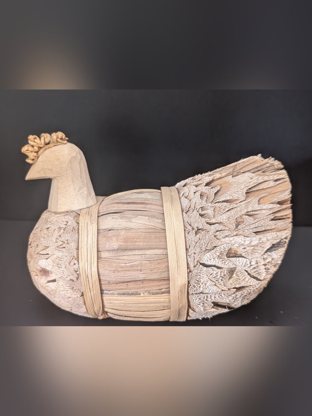 Handcrafted Natural Wood Accent Décor in Light Brown